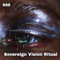 a painting of a woman's eye with the words'soverign vision ritual'